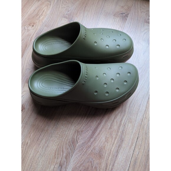 Balenciaga Croc Mule Mens 11 EU 44 Green Khaki main image 11